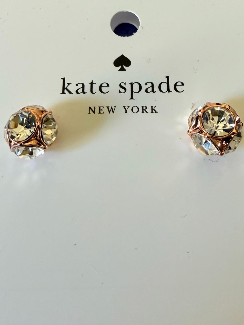 kate spade Rose Gold Crystal Cluster Necklace and Studs - Picture 4 of 5